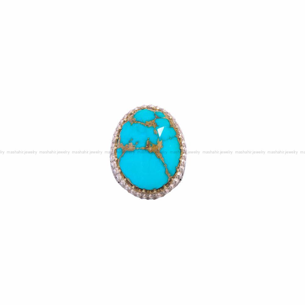 انگشتر فیروزه شجری مردانه کد 10508