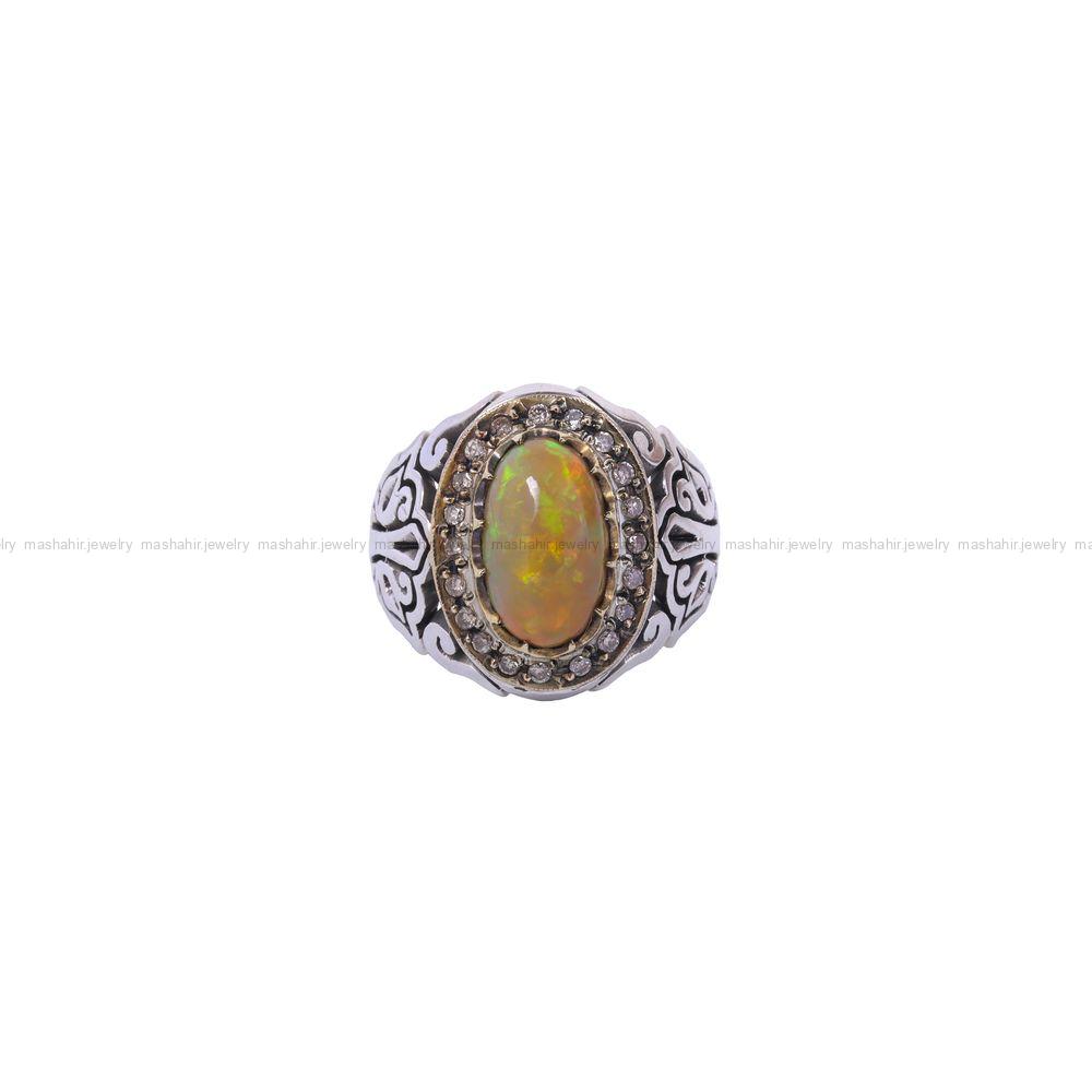 انگشتر اوپال مردانه کد 10606