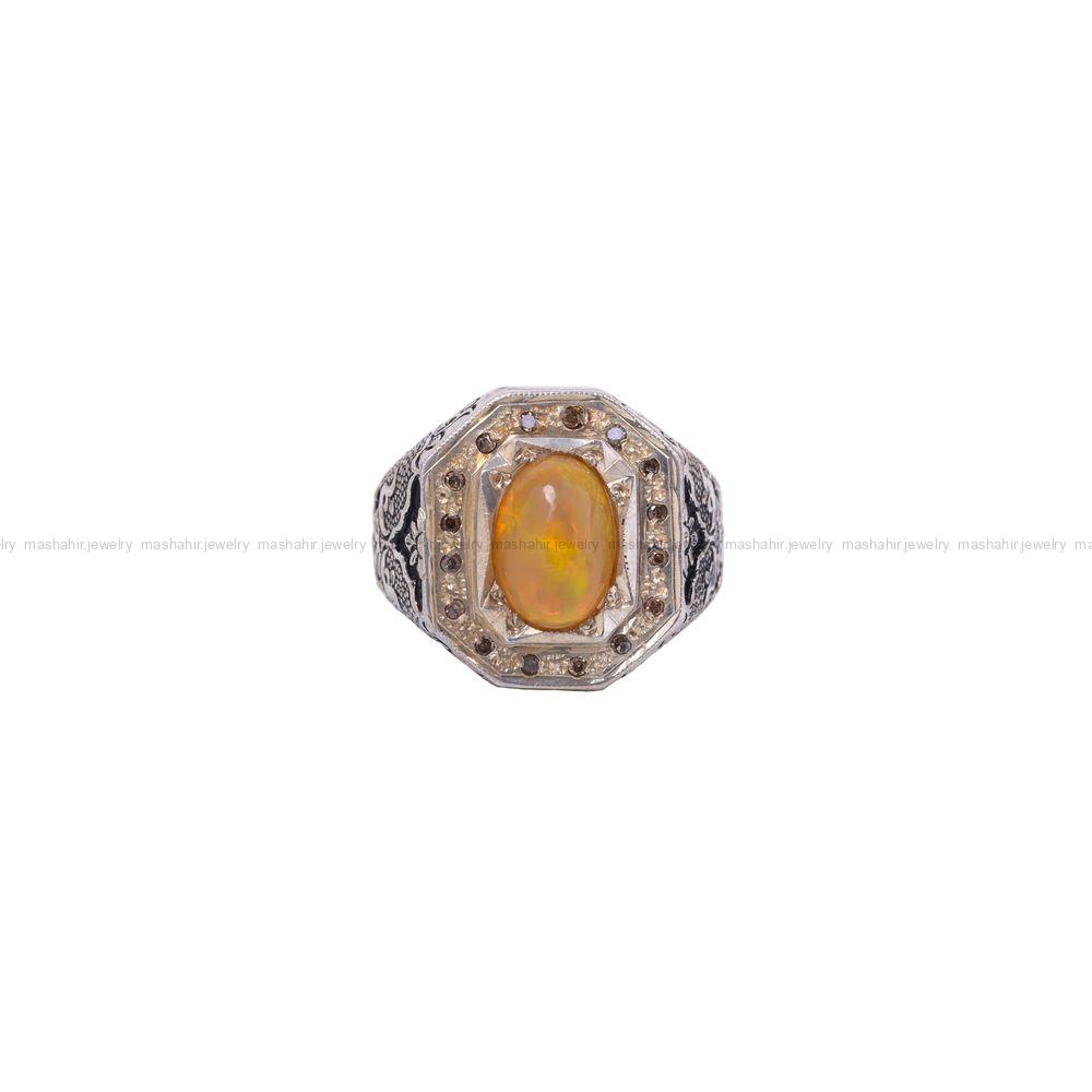 انگشتر اوپال مردانه کد 10613