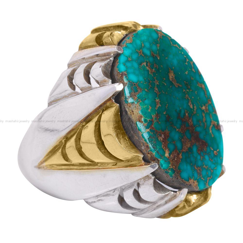 انگشتر فیروزه شجری مردانه کد 11919