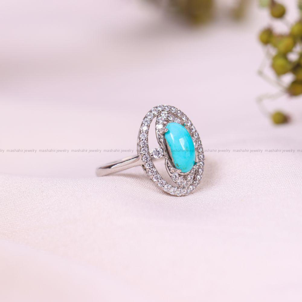 انگشتر فیروزه شجری زنانه کد 11451