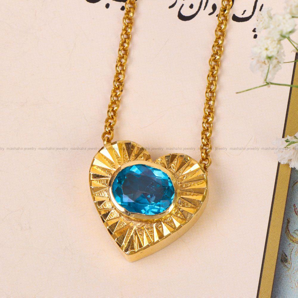 گردنبند توپاز زنانه کد 12147