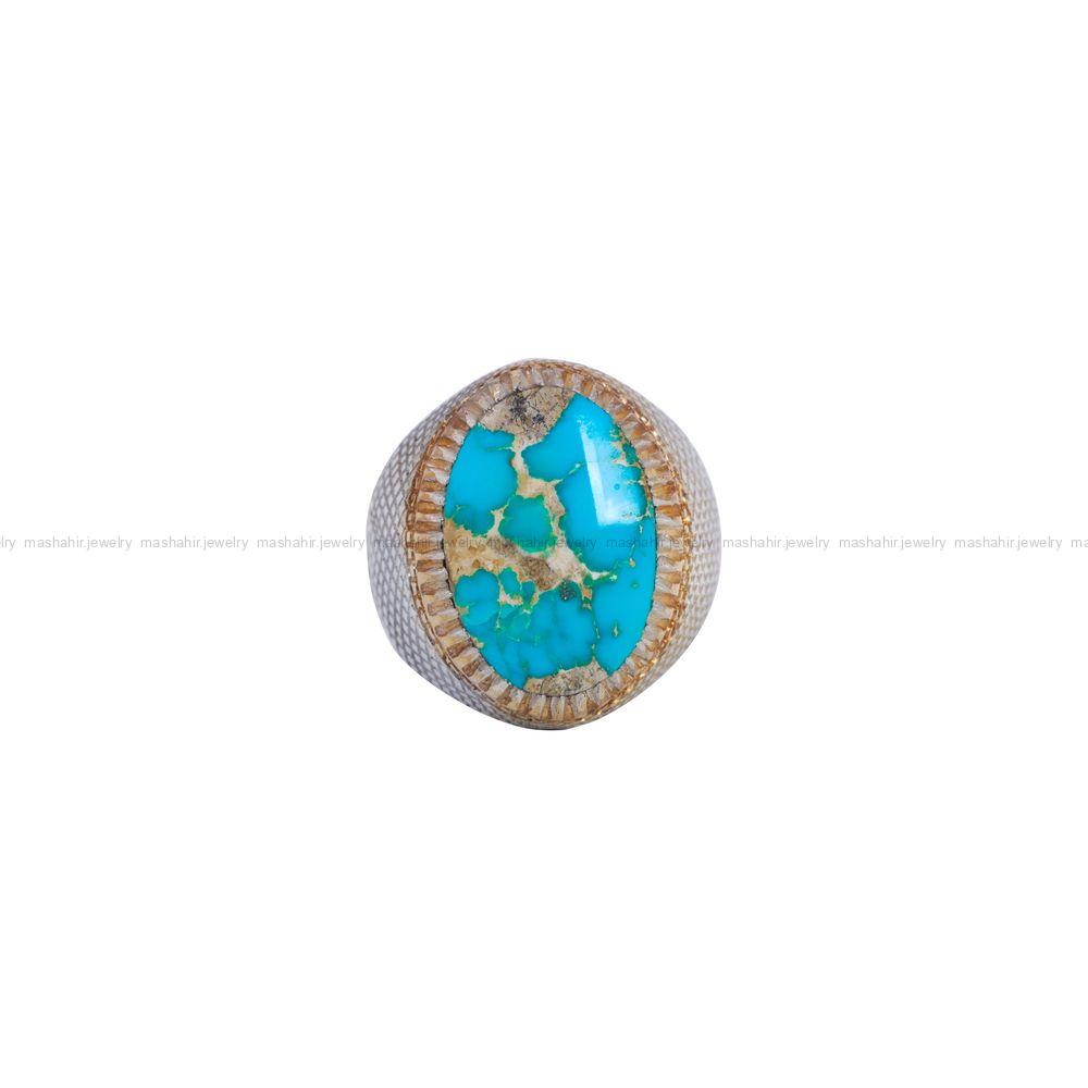 انگشتر فیروزه شجری مردانه کد 11881