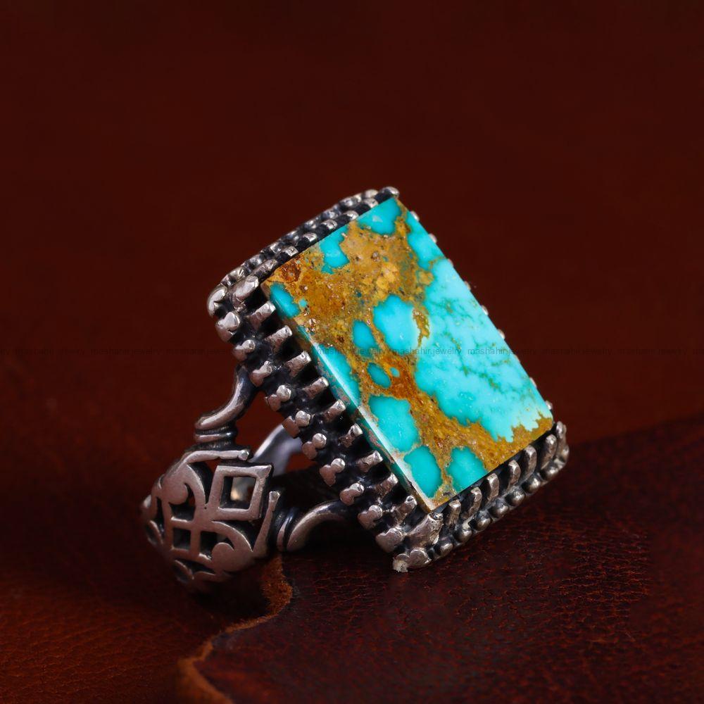 انگشتر فیروزه شجری مردانه کد 13050