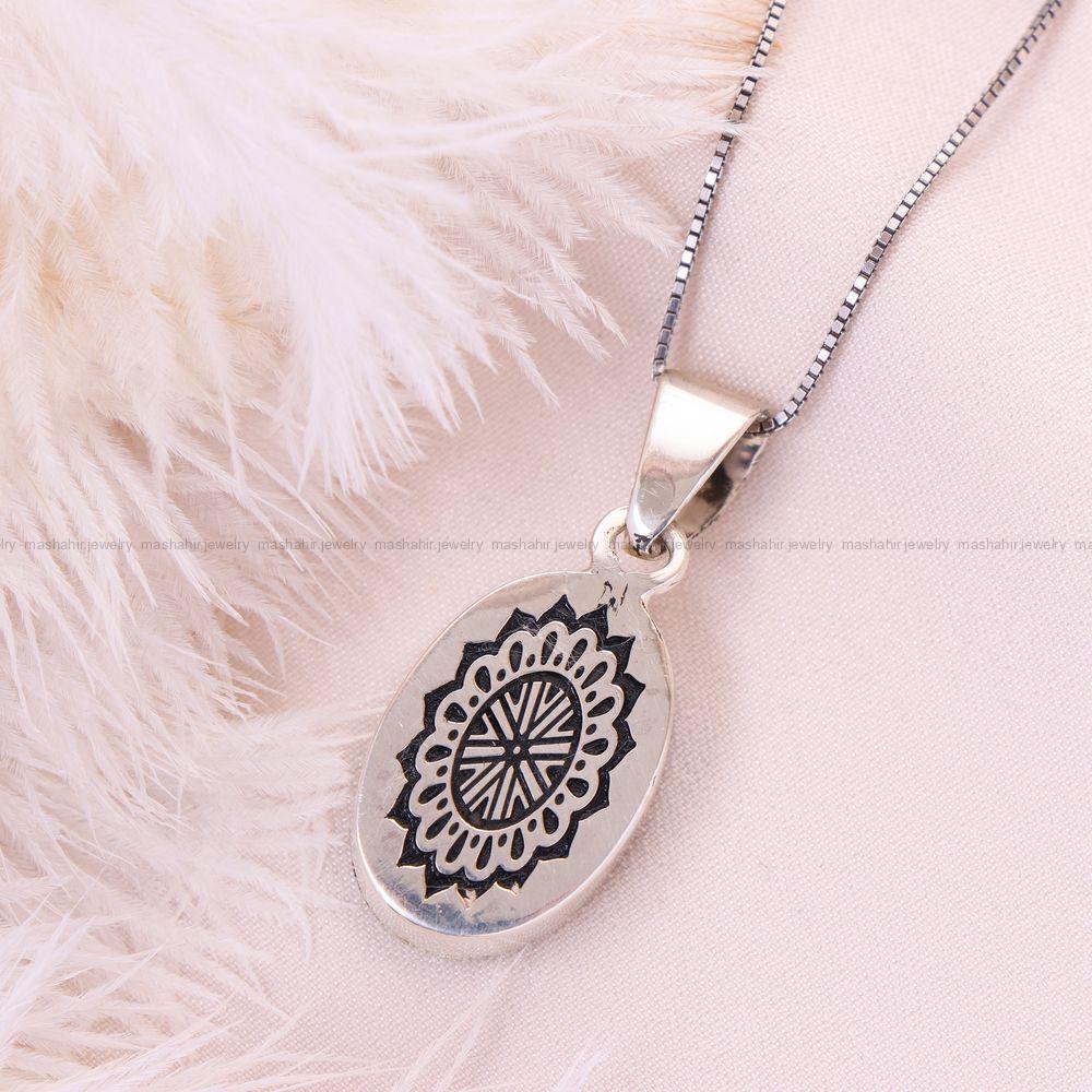 گردنبند فیروزه زنانه کد 12495