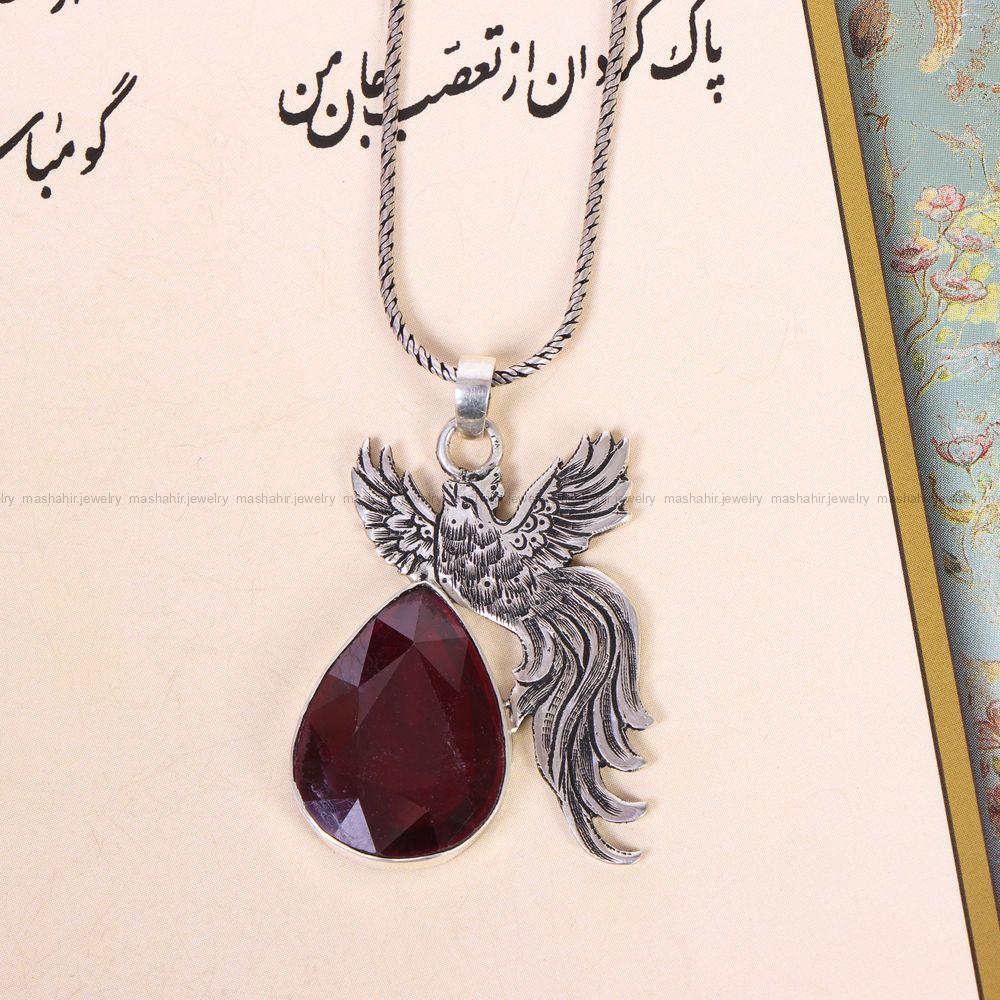 گردنبند یاقوت سرخ زنانه کد 12067