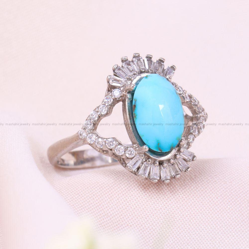 انگشتر فیروزه شجری زنانه کد 12337