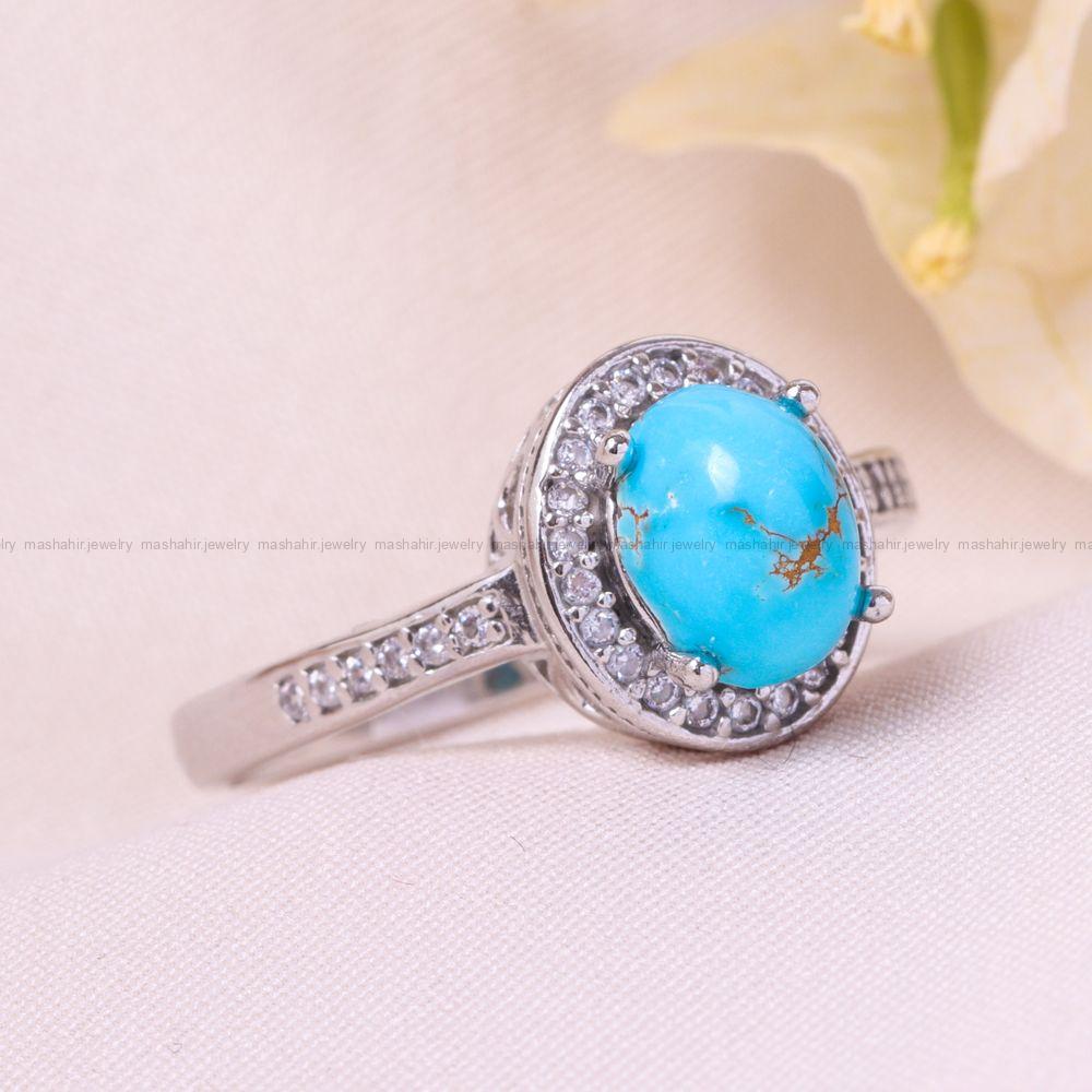 انگشتر فیروزه شجری زنانه کد 12363