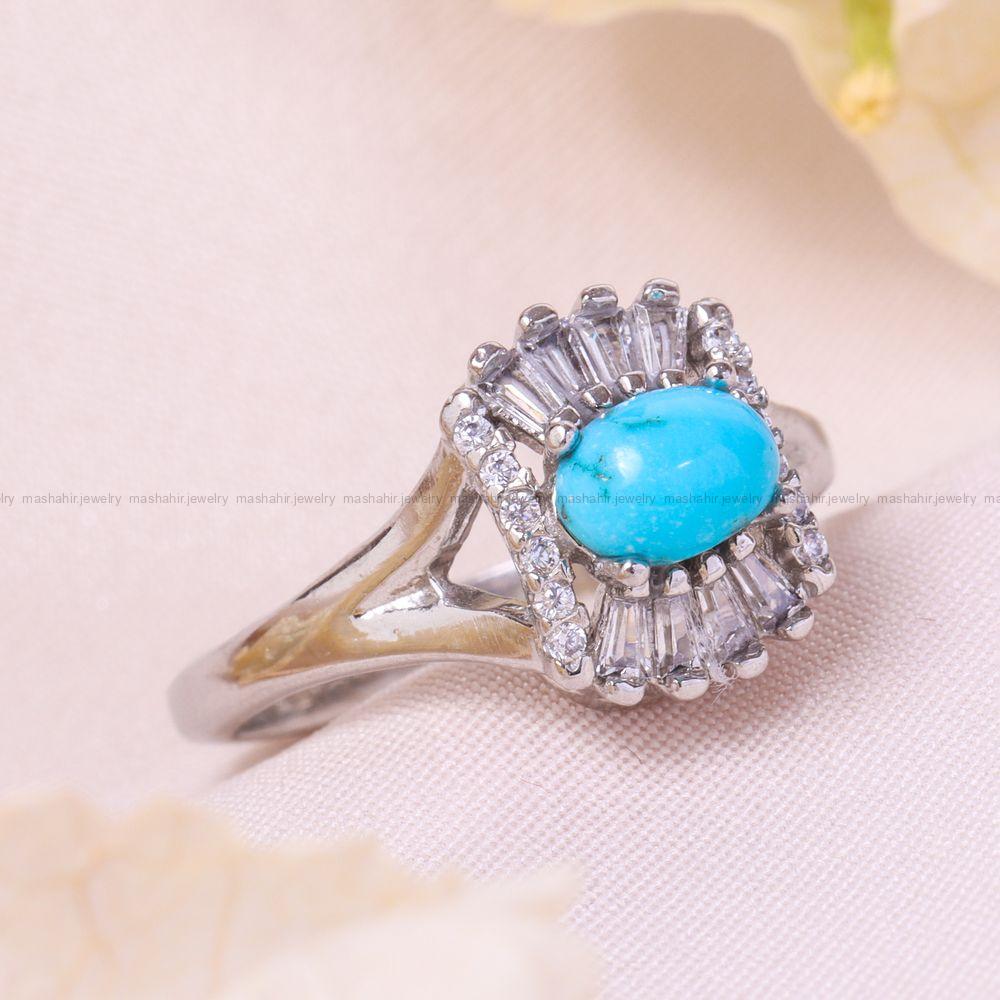 انگشتر فیروزه شجری زنانه کد 12364