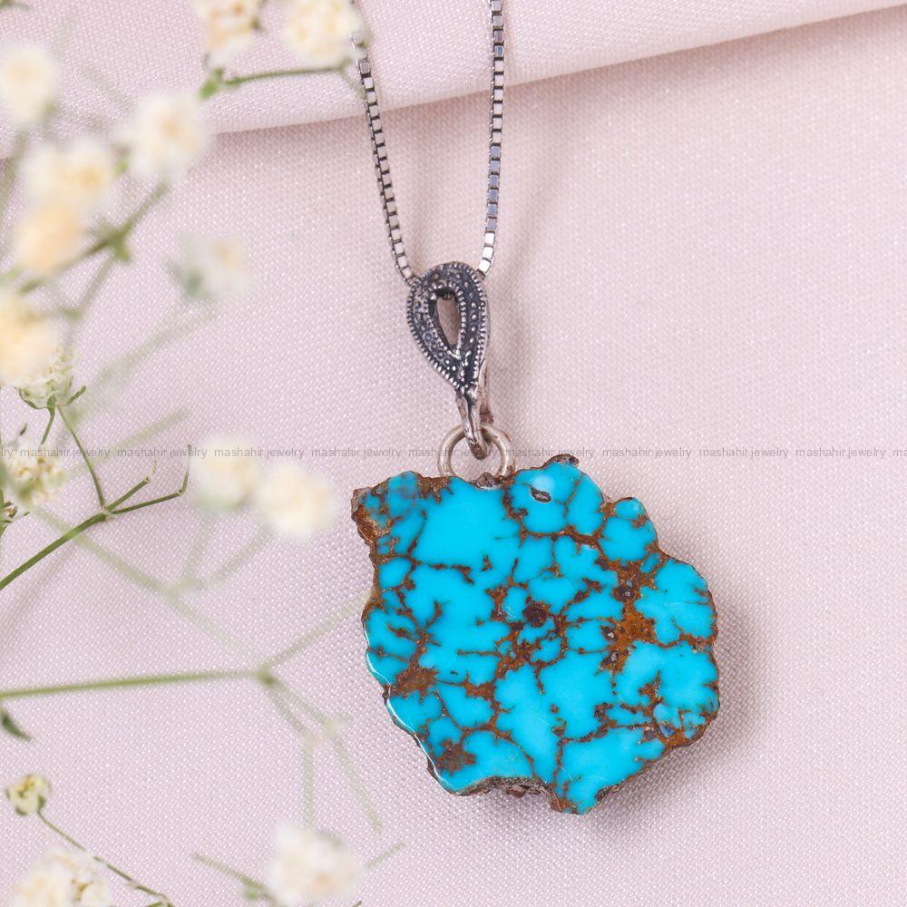گردنبند فیروزه شجری زنانه کد 12931