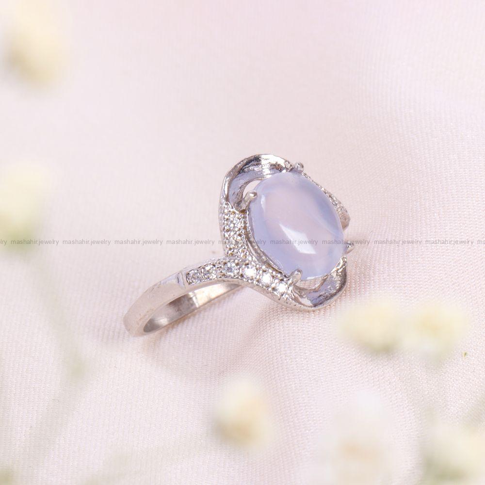 انگشتر عقیق سوسنی زنانه کد 13724
