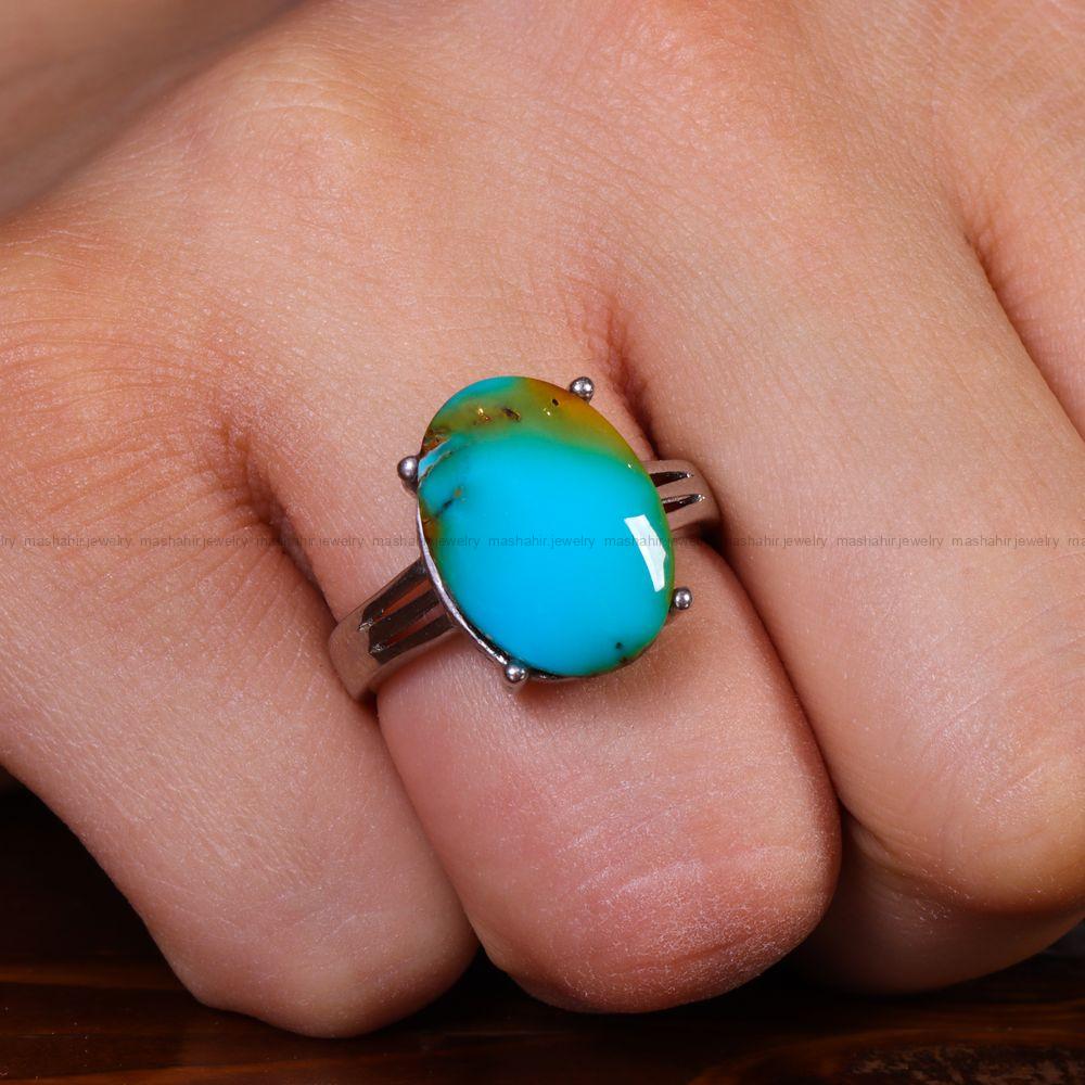 انگشتر فیروزه شجری زنانه کد 13589