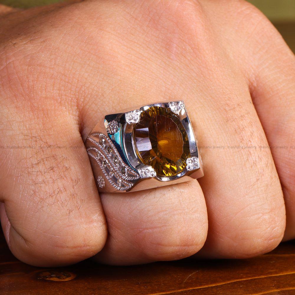 انگشتر کوارتز مردانه کد 13644