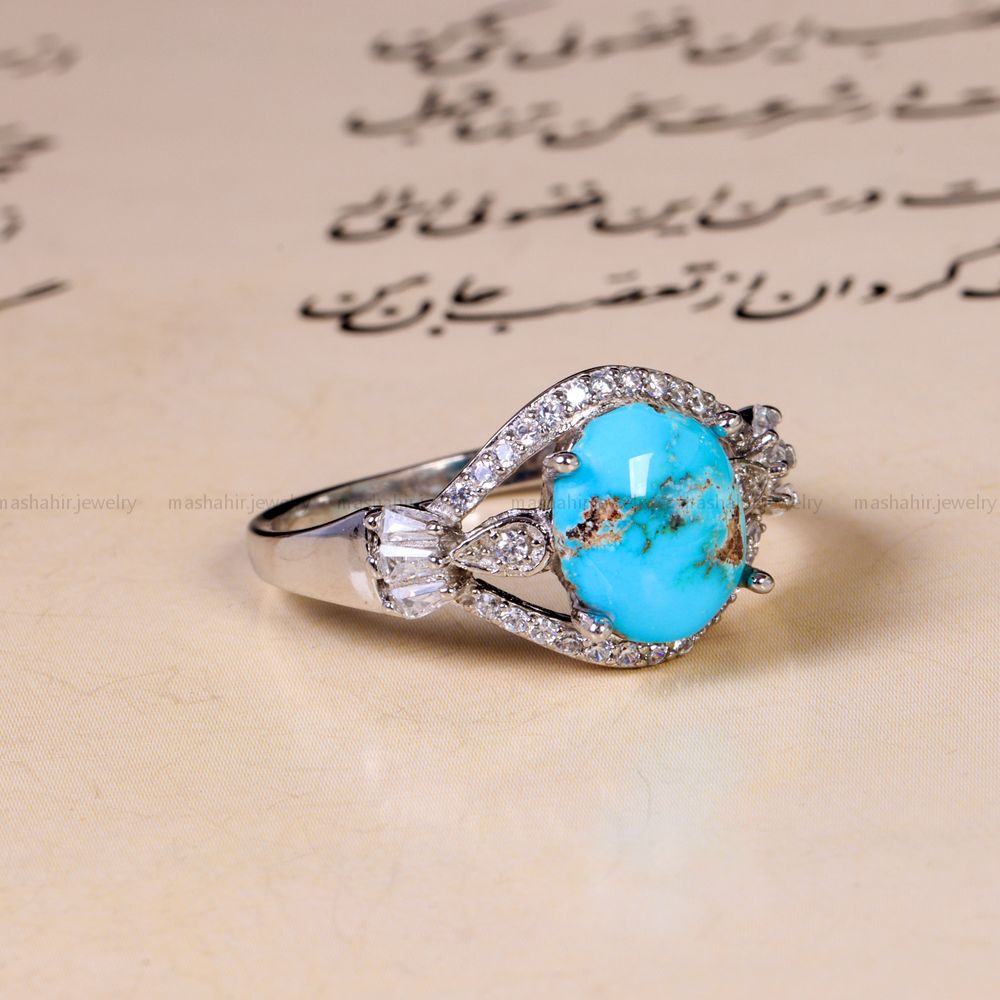 انگشتر فیروزه شجری زنانه کد 14343