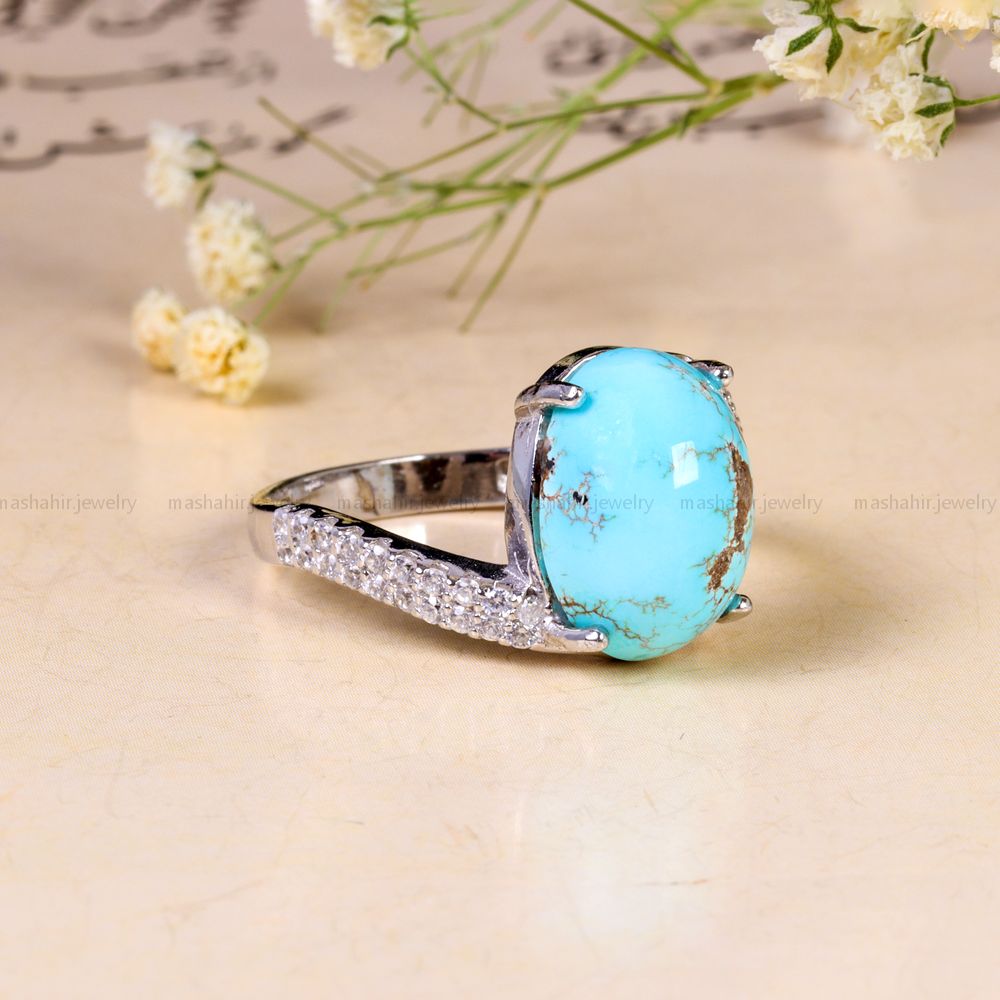 انگشتر فیروزه شجری زنانه کد 14352