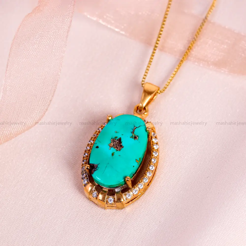 گردنبند فیروزه زنانه کد 14868