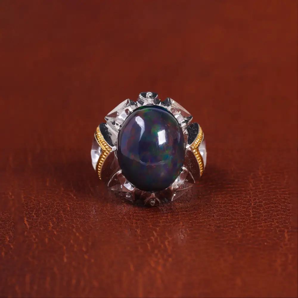 انگشتر اوپال مردانه کد 15941