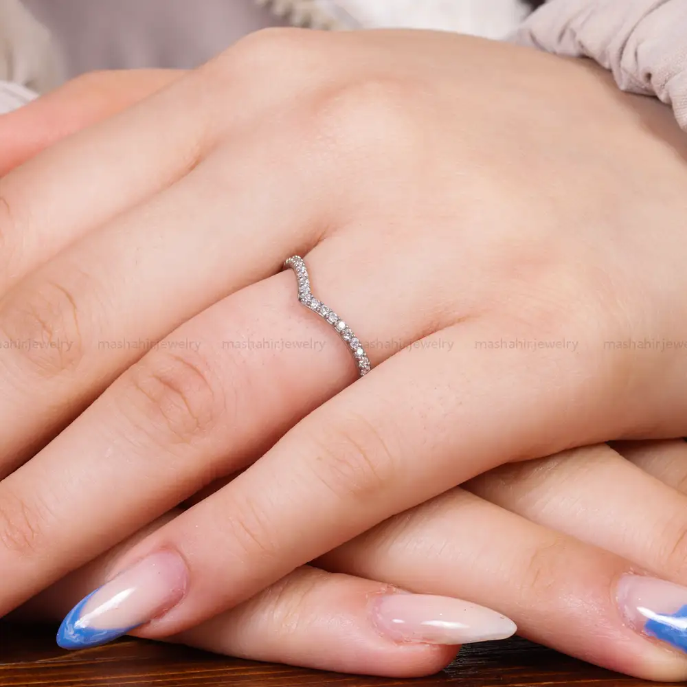 انگشتر موزانايت زنانه کد 17304