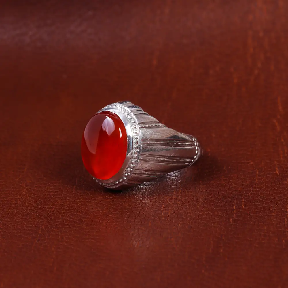 انگشتر عقیق مردانه کد 16981