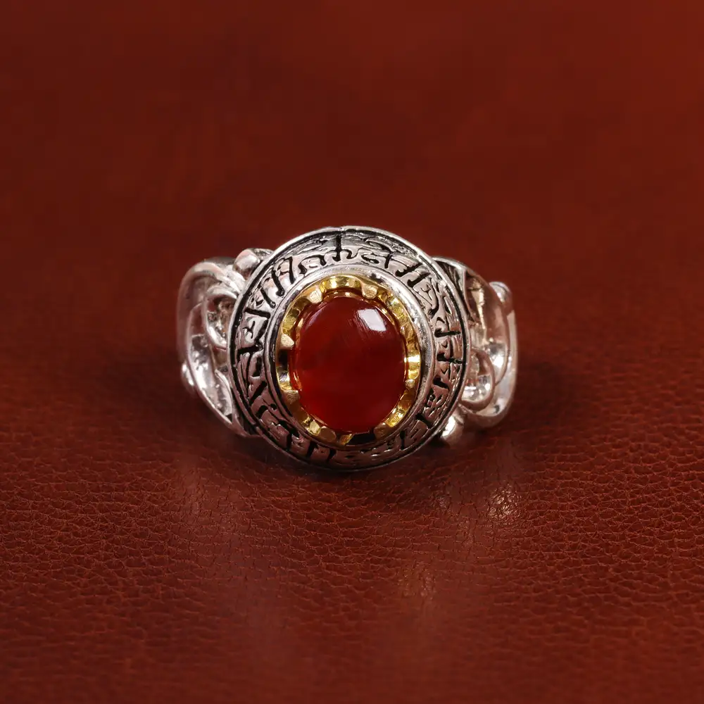انگشتر عقیق یمن مردانه کد 23854