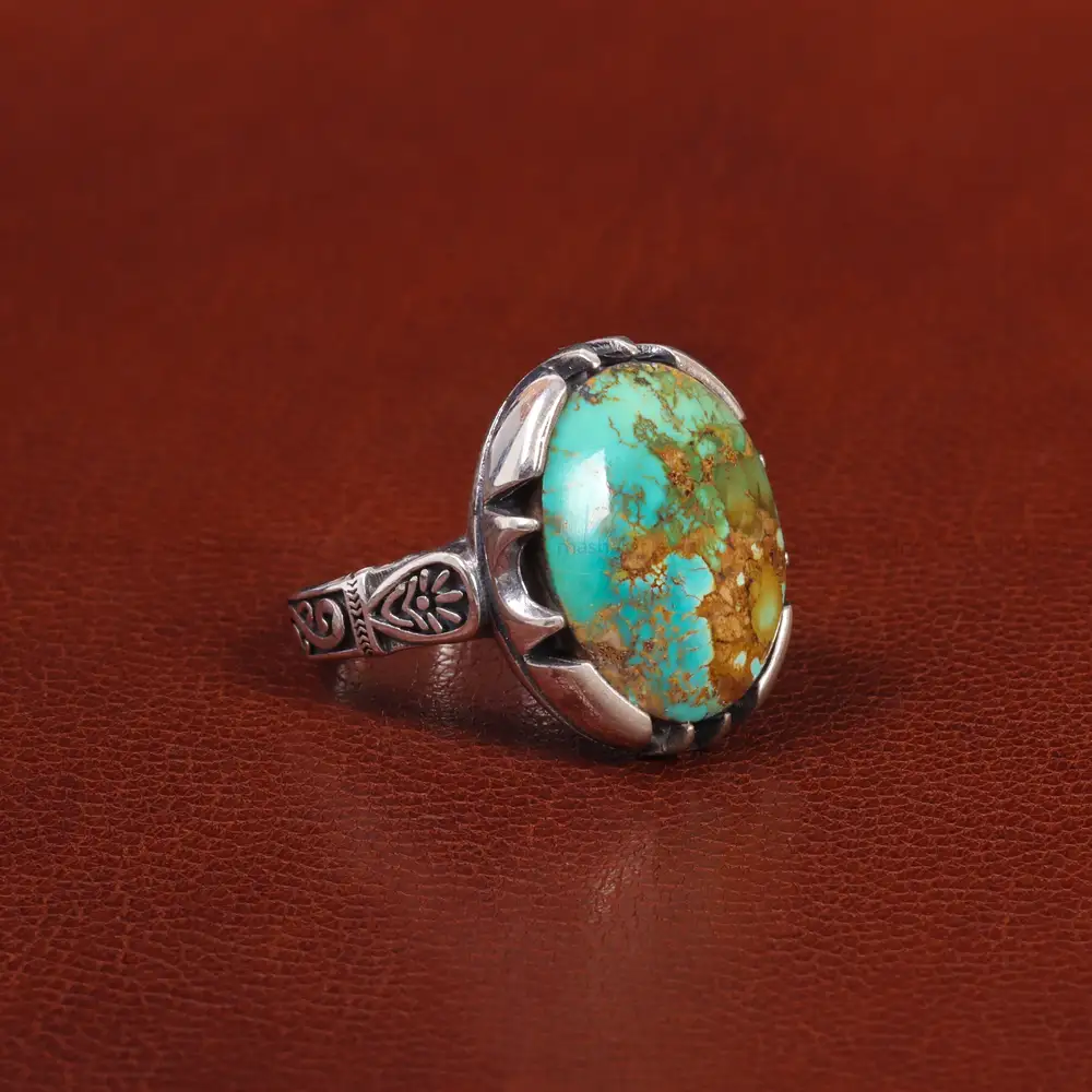 انگشتر فیروزه شجری مردانه کد 26058