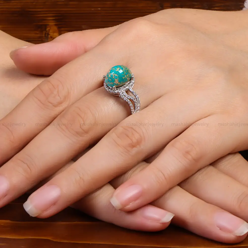 انگشتر فیروزه شجری زنانه کد 27264