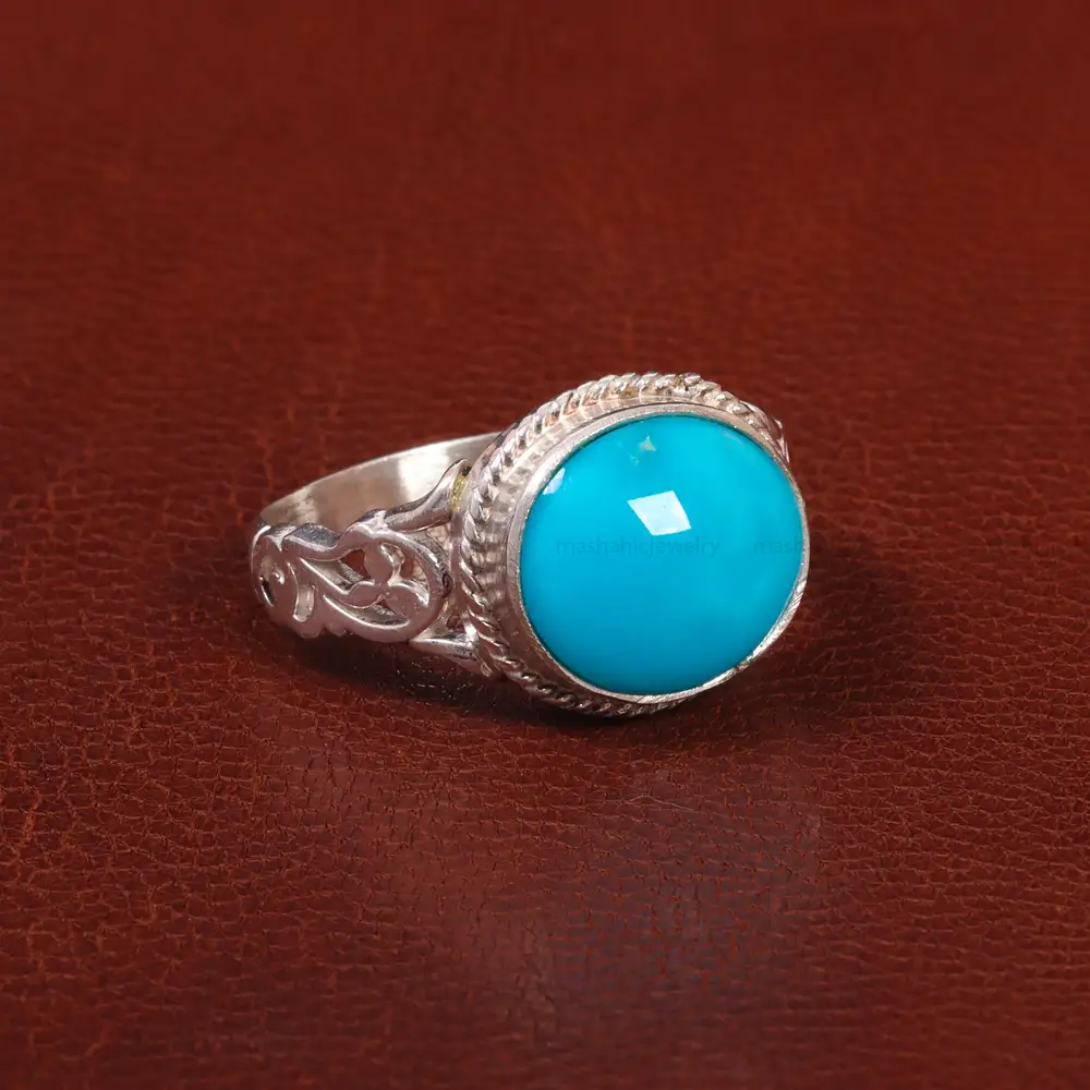 انگشتر فیروزه عجمی مردانه کد 27985