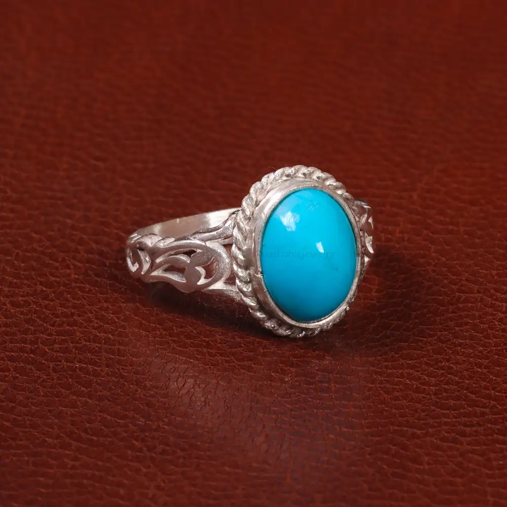 انگشتر فیروزه عجمی مردانه کد 27997
