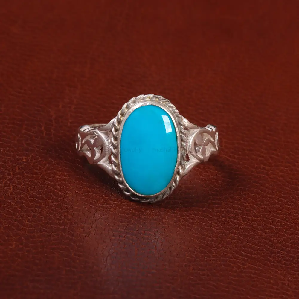 انگشتر فیروزه عجمی مردانه کد 27983