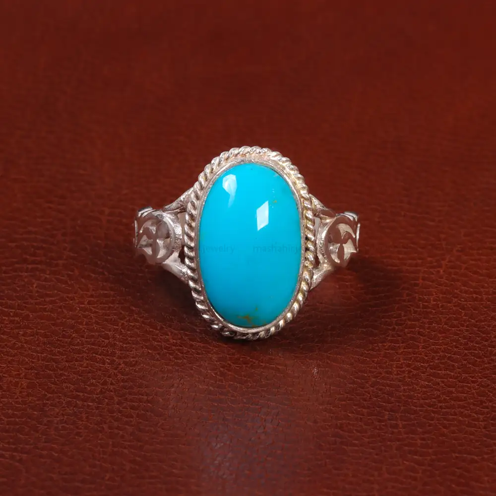 انگشتر فیروزه عجمی مردانه کد 28003
