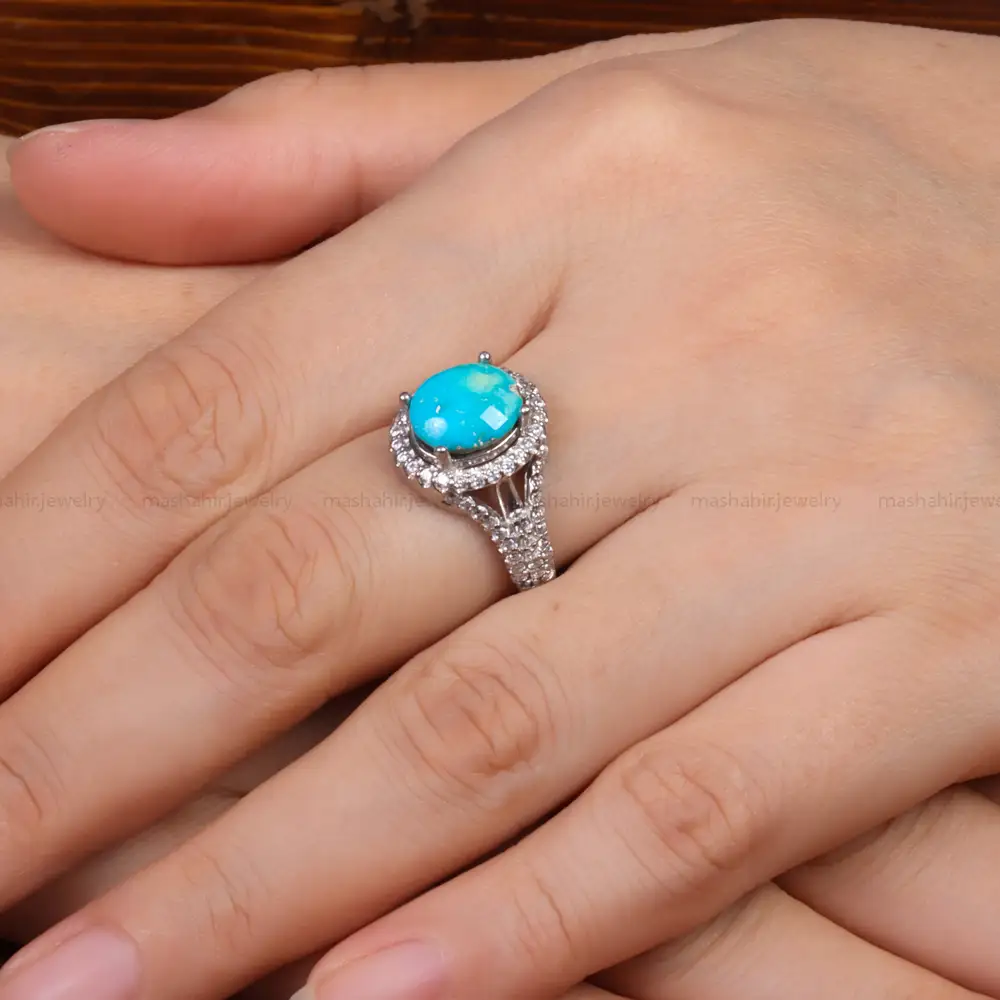 انگشتر فیروزه شجری زنانه کد 28439