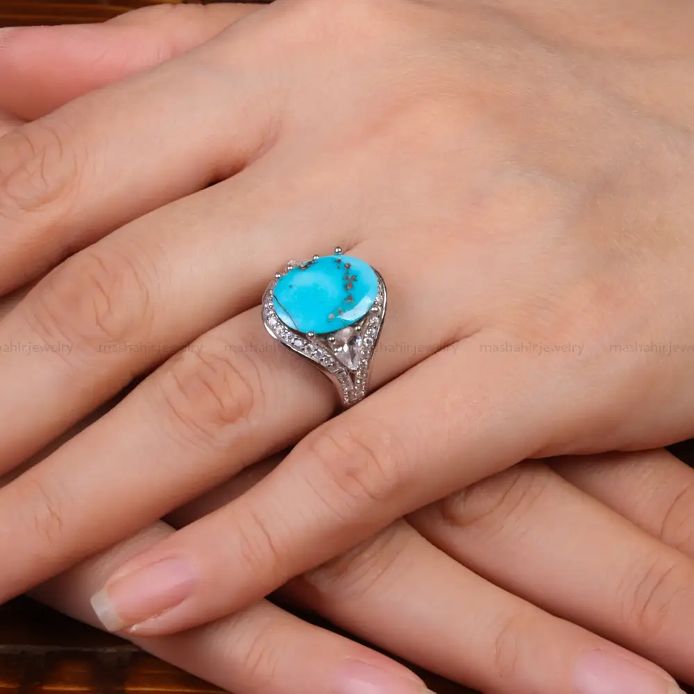انگشتر فیروزه شجری زنانه کد 28451