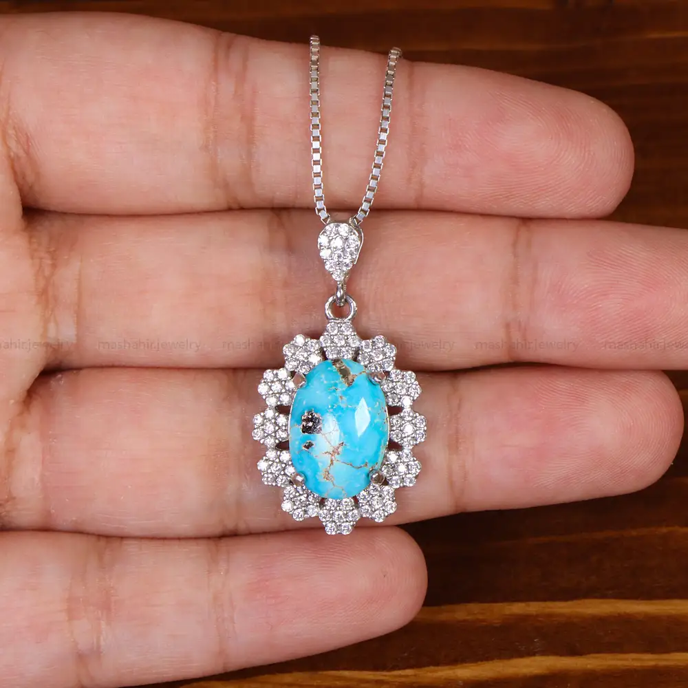 گردنبند فیروزه زنانه کد 29891