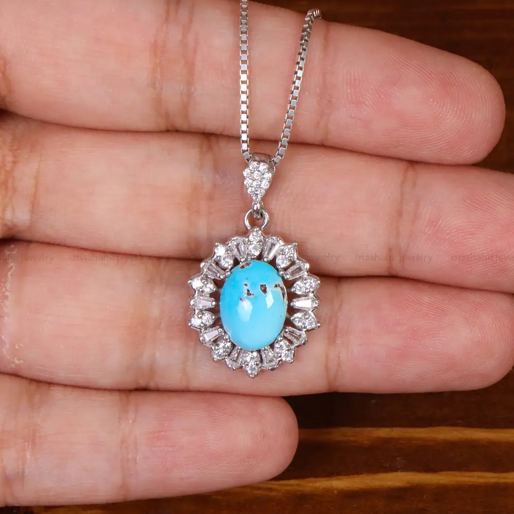 گردنبند فیروزه زنانه کد 29895