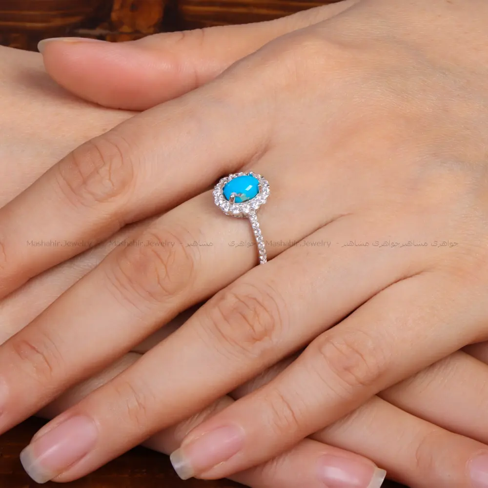 انگشتر فیروزه شجری زنانه کد 34119