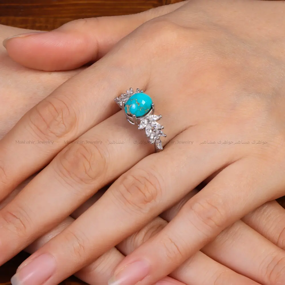 انگشتر فیروزه شجری زنانه کد 34167