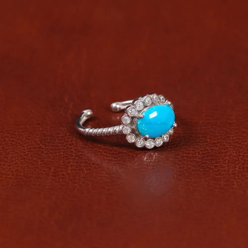 انگشتر فیروزه عجمی زنانه کد 35770