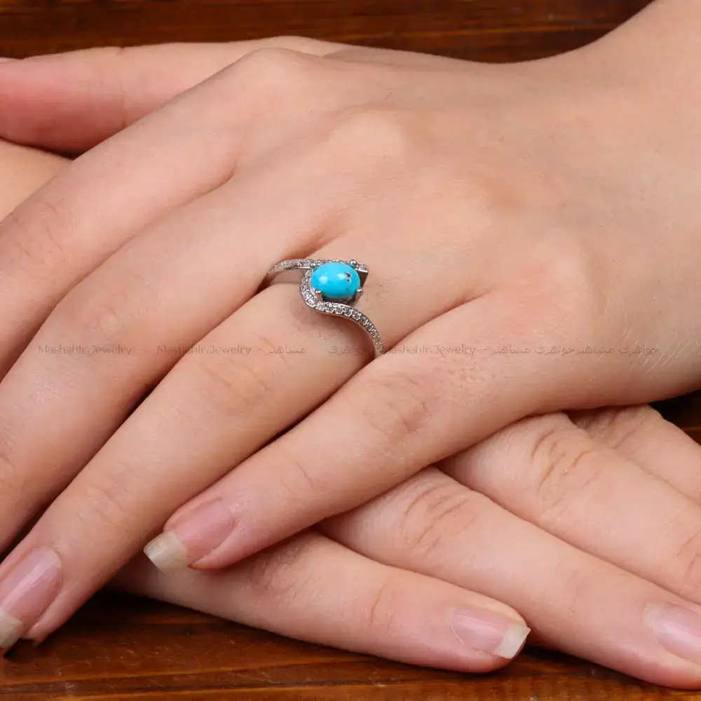انگشتر فیروزه شجری زنانه کد 35771