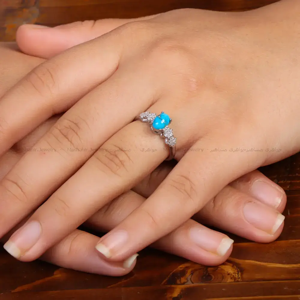 انگشتر فیروزه شجری زنانه کد 35338