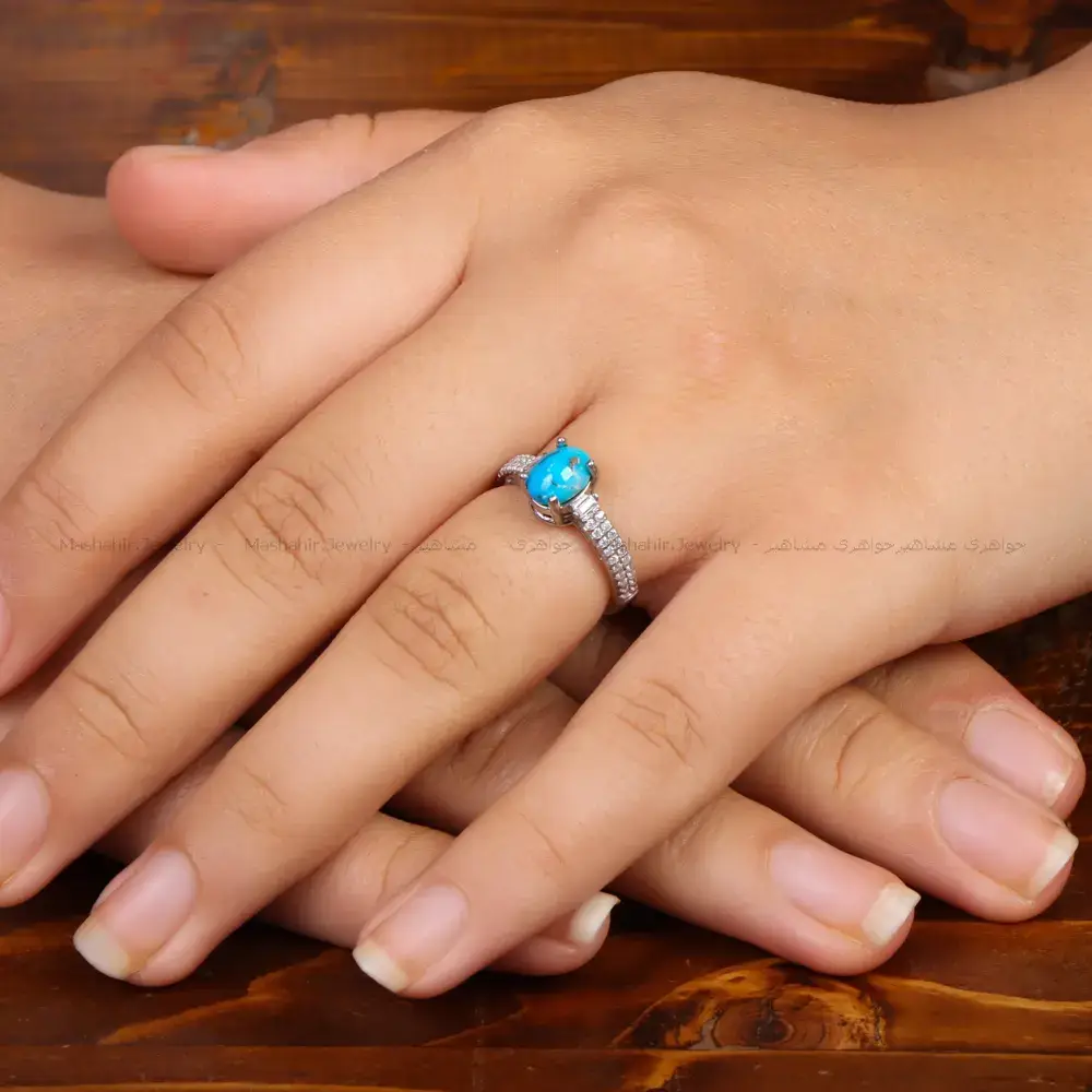 انگشتر فیروزه شجری زنانه کد 35345