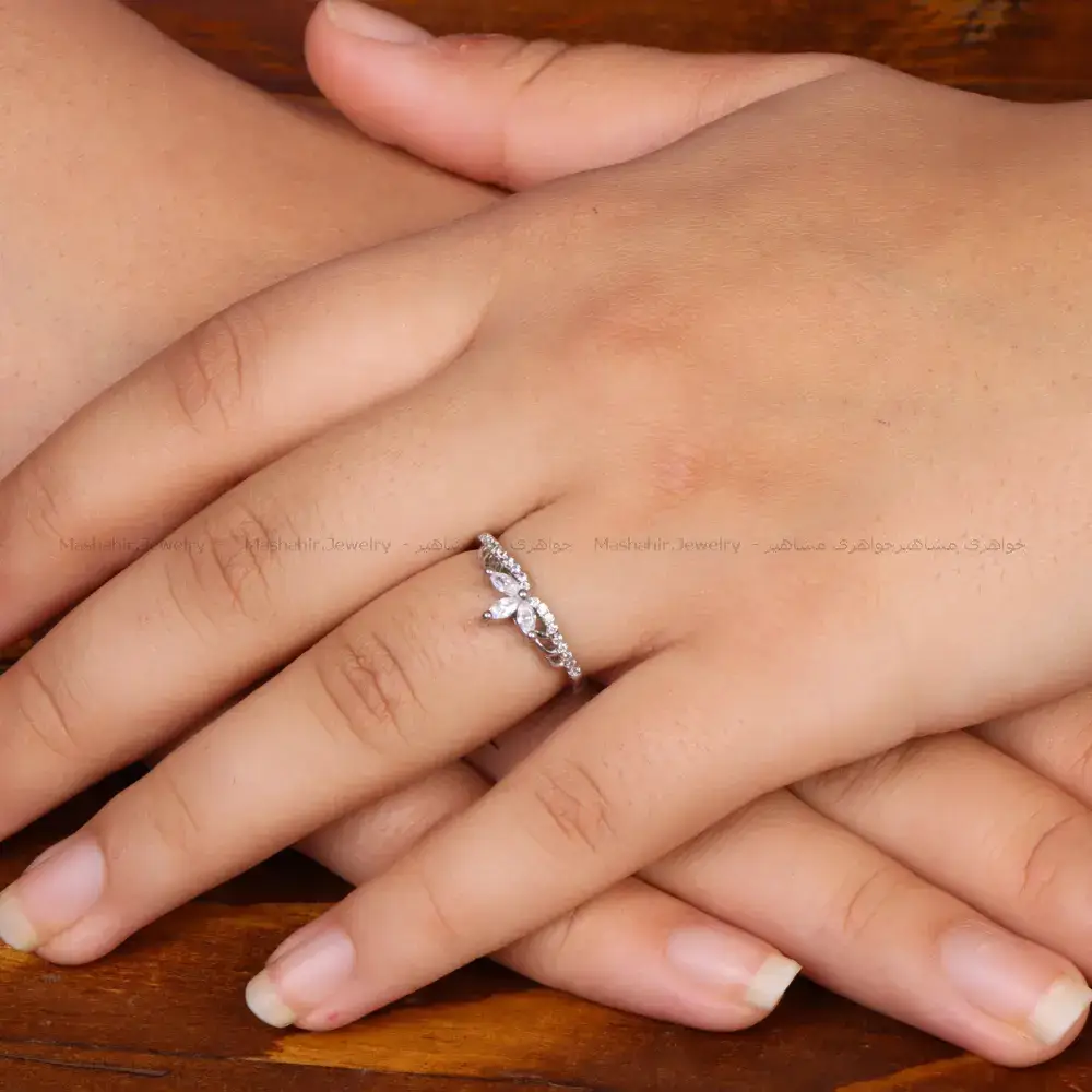 انگشتر نقره زنانه کد 35433