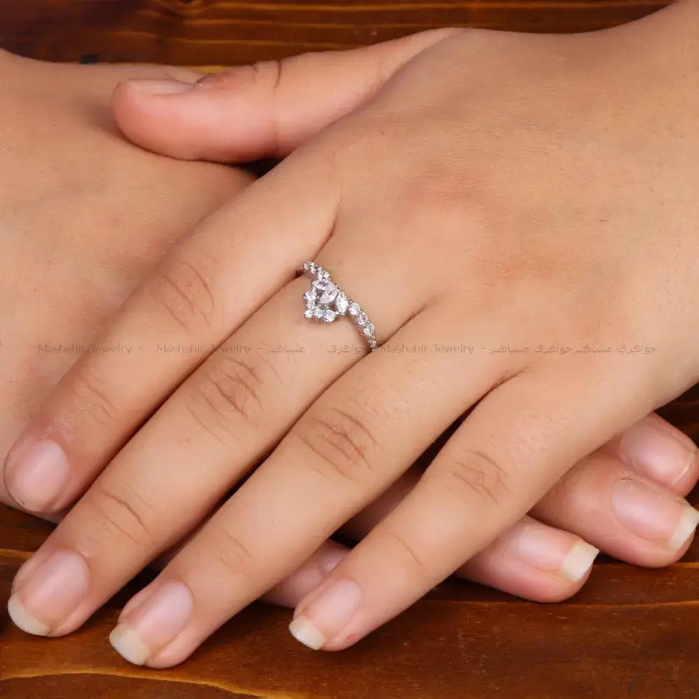 انگشتر نقره زنانه کد 35435