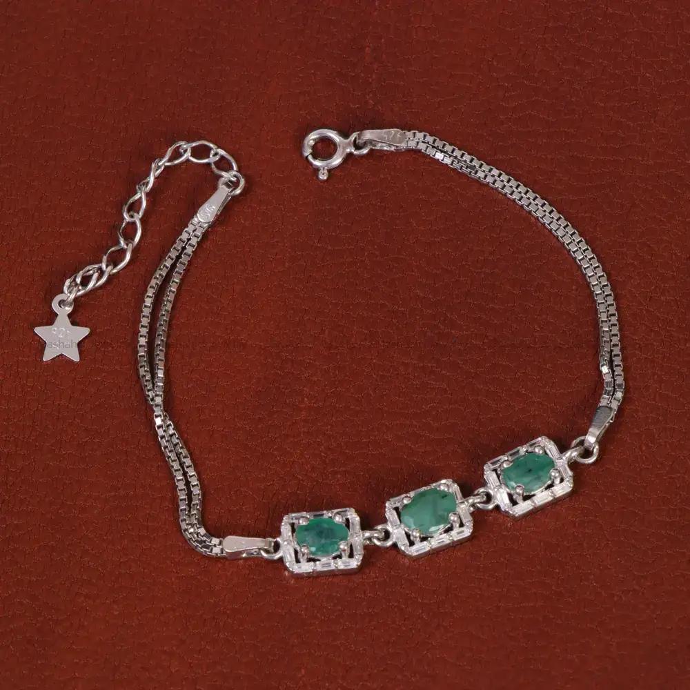 دستبند زمرد زنانه کد35448