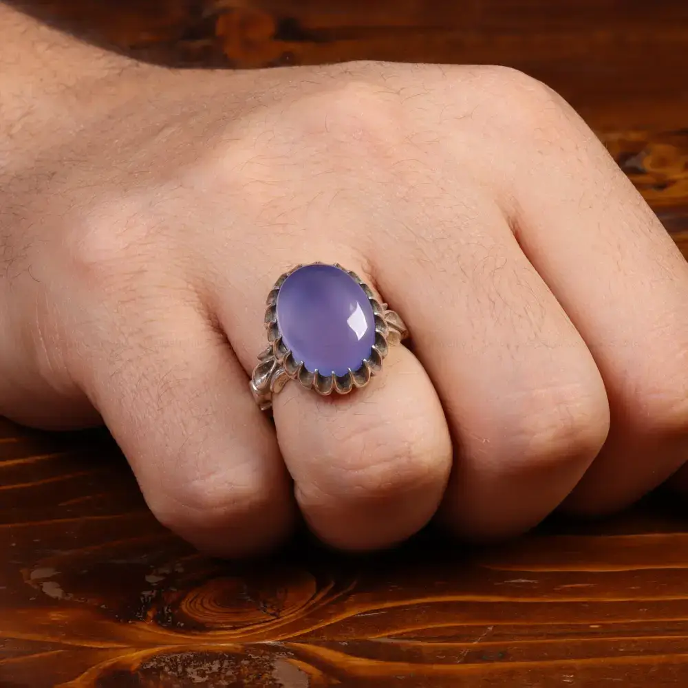 انگشتر عقیق سوسنی مردانه کد36068
