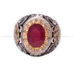 انگشتر ياقوت سرخ مردانه کد 2