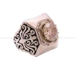 انگشتر موزانايت مردانه کد 3