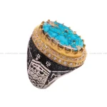 انگشتر فيروزه شجري مردانه کد 26