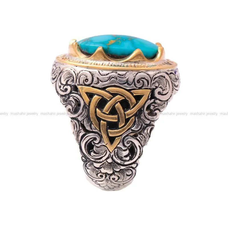 انگشتر فيروزه شجري مردانه