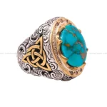 انگشتر فيروزه شجري مردانه کد 28