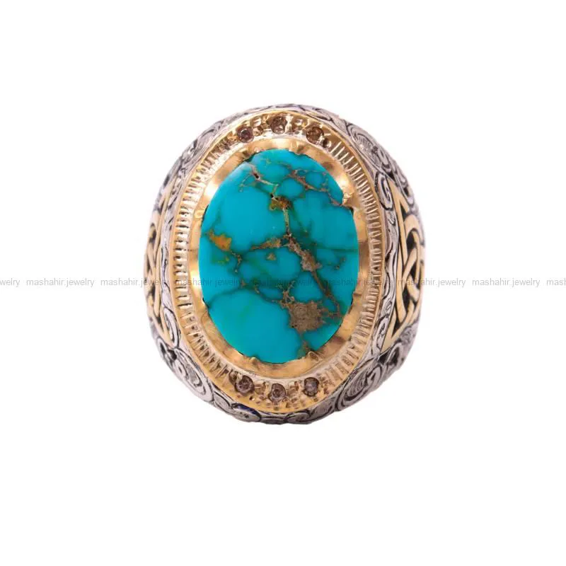 انگشتر فيروزه شجري مردانه